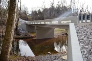 New bridge now open on Big Rock Road over Pine Creek
