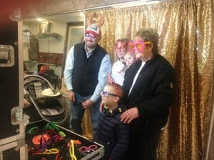 Fun photo booth at the Courthouse during Christmas on the Square