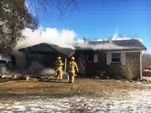 A Christmas Eve fire destroyed a home at 596 Hurricane Ridge Road