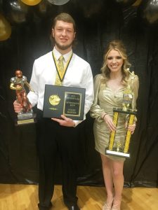 Senior Colby Barnes was named Most Valuable Player of the 2022 DCHS Tiger Football Team during the annual Awards Banquet held Saturday night , January 14 at the Smithville First Baptist Church Life Enrichment Center building. Meanwhile, Hannah Trapp, a senior received the Most Valuable Football Cheerleader Award.