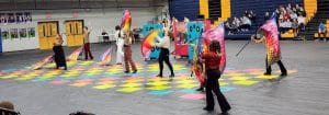 The D.C.H.S. Winter Guard placed second at the Columbia Central Winter Guard Competition on Saturday (March 18). The Guard was less than a point away from finishing first in their group of 10 teams. They placed first in equipment and general effect.