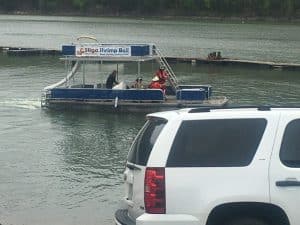 Pontoon boat sets out from Sligo Marina with rescue volunteers enroute to crash site