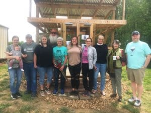 Cats at the DeKalb Animal Shelter no longer have to be “sheltered” inside the building all the time! A ribbon cutting was held Saturday for a new “Catio” made possible by the Friends of DeKalb Animal Shelter organization. Pictured left to right: Laura and Piper Parsley, Nicole Ford, Sara Ford, Bill Erdman, Cathy Bader, Emmaly Bennett, Jill Clark, Daryl Moore, Susan Demay, and Crede Colgan