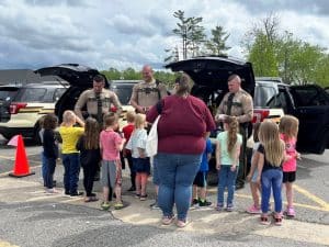 The Tennessee Highway Patrol participated in Smithville Elementary School's “Careers on Wheels” Event