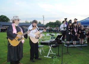 The DCHS Choir performed at the commencement ceremony Friday night,