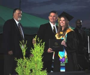 Director of Schools Patrick Cripps presented a diploma to his daughter Zoe Cripps, a member of the DCHS Class of 2023 during Friday night’s commencement ceremony. A total of 163 graduates received diplomas