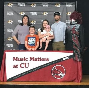 Serenity Burgess with members of her family