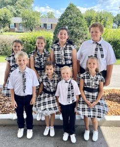 Caney Fork Circle Eights: Front Row (L-R): Ebin Kurtz, Chrissie Wilson, Calvary Johnson, Auna Lee Starnes Back Row (L-R): Katie Wilson, Evie Wilson, Gaby Prater, Kylynn Dowell