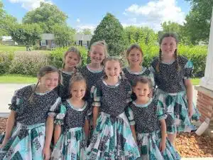 Center Hill Hoedown: Front Row (L-R): Lillie Cate Driver, Anna Cripps, Harmony Edwards, Emmie Edwards Back Row (L-R): Ripley Barnes, Katie Jo Prichard, Madelyn Kitts, Caroline Driver Not Pictured: Adalyn Cook