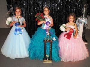 The 2023 Little Miss of the DeKalb County Fair is Westyn Elyse Roller (CENTER), 6-year-old daughter of Jordan and Kari Roller of Smithville. First runner-up in the Little Miss Pageant was Summer Elizabeth Longmire (LEFT), the 6-year-old daughter of Drew and Kristy Longmire of Smithville. Anna Lee Brelje (RIGHT), 5-year-old daughter of Andy and Whitney Brelje of Alexandria was second runner-up. Anna was also named Miss Congeniality.