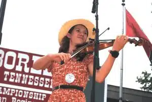A Nashville girl won the top Jamboree award Saturday as the best fiddler in the National Championship for Country Musician Beginners. Summer Edgington won the coveted James G. “Bobo” Driver Memorial Award, named for the man who started the children’s competition during the 1980’s as part of the annual Fiddler’s Jamboree and Crafts Festival.