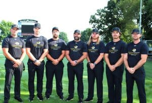 The 2023 DCHS Tiger Football Coach Staff left to right: Head Coach Steve Trapp and Assistant Coaches Luke Green, Cole Parsley, Michael Shaw, Cason Wheeler, Eli Cross, and Lucas Phillips