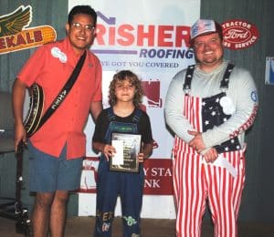 Bluegrass Banjo: First Place-Alex Davis of Manchester (CENTER); Second Place- Axel Rico of Smithville (LEFT); and Third Place-Cody Harvey of Chattanooga (RIGHT)