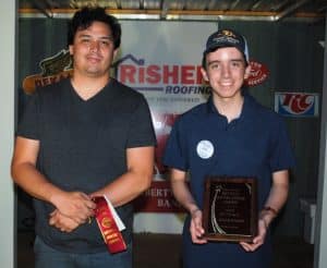 Junior Fiddlers (Ages 13-39): First Place-Noah Goebel of Elkton, Kentucky (RIGHT); Second Place- Tyler Andal of Nashville (LEFT); and Third Place-Joe Overton of Smithville (NOT PICTURED)