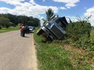 Truck Driver Escapes Injury in Crash