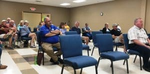 Members of community and local officials in audience during Thursday night ‘s county commission workshop meeting