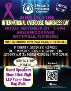 DPC to Host International Overdose Awareness Day Observance