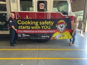 The Smithville Fire Department is teaming up with State Farm and the National Fire Protection Association® (NFPA®) to promote this year’s Fire Prevention Week™ campaign, “Cooking Safety Starts with YOU. Pay attention to fire prevention.” This year’s campaign, which runs Oct. 8-14, Smithville Fire Department and Smithville State Farm Agent Mallory Pfingstler encourage all residents to cook with caution. In support of those efforts, Pfingstler recently donated a Fire Prevention Week kit to the fire department, which includes home fire safety and prevention activities and information for children and adults.