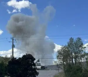 All shook up! A pressure wave from a blasting operation at the Rogers Group run rock quarry on Highway 53 in Liberty last week sent shock waves through the area as a few residents and businesses experienced some damage including broken windows