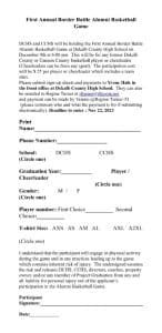 The First Ever Border Battle Alumni Basketball Game between DeKalb County High School and Cannon County High School will be Saturday, December 9 at 6 p.m. at the DCHS gymnasium.