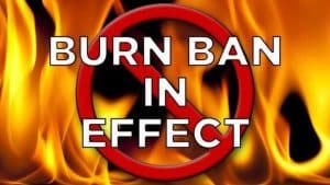 DeKalb County is under a burning ban which prohibits all open fires until further notice.