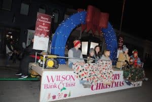 Wilson Bank & Trust Float in Alexandria Christmas Parade