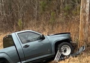 Two people were injured in a crash this morning (Friday) on Highway 56 north in DeKalb County near Silver Point. According to Trooper Bobby Johnson of the Tennessee Highway Patrol, 48-year-old Larry Murphy of Smithville was traveling north in a 2006 Chevy Colorado pickup truck (shown here) when he crossed into the southbound lane while negotiating a curve and struck a loaded southbound 2021 Fed Ex box truck, driven by 24-year-old Andrew Reeves of Mount Juliet. Both Murphy and Reeves were taken by private vehicle to the hospital. Murphy was cited for failure to exercise due care and financial responsibility (no insurance). Jim Beshearse photo