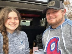DeKalb General Sessions and Juvenile Court Judge Brandon Cox and his daughter Cora helped make meal deliveries Saturday in time for Christmas on behalf of the DeKalb Emergency Services Association. They were among many volunteers who delivered meals to 870 people in 238 households across the county