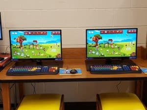 Justin Potter Library Receives Foundation for Rural Service Grant replacing the 10-year-old AWE Stations with two new AWE Platinum 3 Early Literacy Stations. These all-in-one touchscreen computers are self-contained with a child-safe browser not connected to the internet.