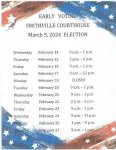Election Commission Sets Early Voting Hours for March 5 Primaries