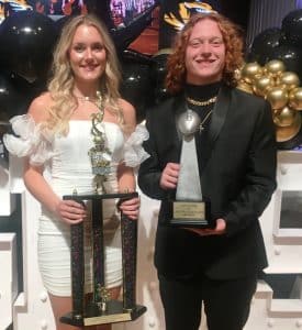 Senior Ari White was named the Liberty State Bank Most Valuable Player of the 2023 DCHS Tiger Football Team during the annual Awards Banquet held Saturday night at the Smithville First Baptist Church Life Enrichment Center building. Meanwhile, Ally Fuller, a Senior received the Liberty State Bank Most Valuable Football Cheerleader Award.