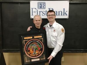 The Temperance Hall Fire Station can claim bragging rights after being awarded the DeKalb County Fire Department’s FirstBank “Station of the Year” during Saturday night’s annual awards banquet. The headlining sponsor of the banquet was Wilson Bank & Trust. Temperance Hall Station Commander Frank Rodegeb accepted the “Station of the Year” award from Lieutenant Matt Adcock.