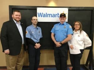 Eight members of the DeKalb Volunteer Fire Department were recognized at the awards banquet Saturday night for either 5 or 10 years of service. The awards were sponsored by Walmart. Recipients pictured left to right: Matt Boss (Liberty Station- 10 years of service, Robert Sartin (Station Commander of the Short Mountain Highway Station)-10 years of service, and Andrew Harvey (Liberty Station) – 5 years of service with presenter Lieutenant Kristie Johnson. Others not present or pictured: 5 year service award winners-Sandra Caffee (Cookeville Highway Station), Tony Moore (Station Commander of Cookeville Highway Station), and Jason Young (Short Mountain Highway Station). 10 years of service: Harley Lawrence (Main Station), Brent Reed (Blue Springs Station), Wilson Bank & Trust was the program headlining sponsor.