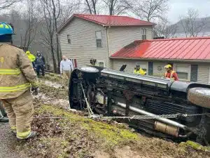 One Injured in Rollover Crash (Photo by DeKalb Fire Department)