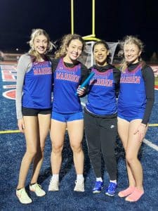 DCHS Track Athletes Compete at Cookeville Opener: Girls 4 x 400 team- 1st place! (Chloe Van Vranken, Ella Hendrixson, Ariyanna Rippy, Ella VanVranken)