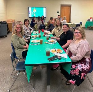 The administration and staff at Northside Elementary held a celebration last week to commemorate the school’s having made the list of Tennessee’s highest performing schools and districts. The staff was treated to a barbeque lunch, and they cut a cake to mark the accomplishment.