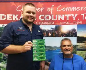 The DeKalb County Fair Board of Directors has announced that a limited number of $30 season passes are now on sale for gate admission to the 2024 Grandpa Fair of the South to be held Monday-Saturday, June 24-29 . Each season pass includes six admission tickets that fairgoers can use any day during the week. Pictured: Fair Board President Matt Boss and Fair Manager Jeff McMillen