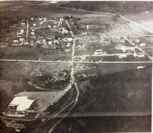Ariel view of the Dowelltown Community after the Tornado 50 years ago