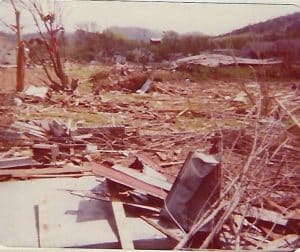Damage from Dowelltown tornado 50 years ago
