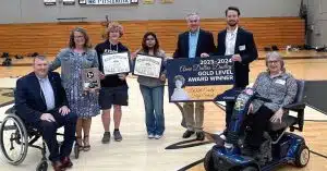 Tennessee Secretary of State Tre Hargett Tuesday presented DeKalb County High School with the prestigious Anne Dallas Dudley Gold Level Award. The school earned this designation by registering 100 percent of its eligible students to vote.(Pictured left to right: State Representative Michael Hale, DCHS Government Teacher Debi DePriest, Student Ambassadors Westin Wright and Dayanna Martinez, Tennessee Secretary of State Tre Hargett, DeKalb County Administrator of Elections Dustin Estes, and DeKalb County Election Commissioner Kim Luton