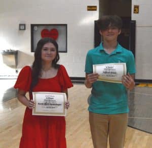 The 4 Paws Award was presented to Katie Beth Swearinger and Carson Davis.