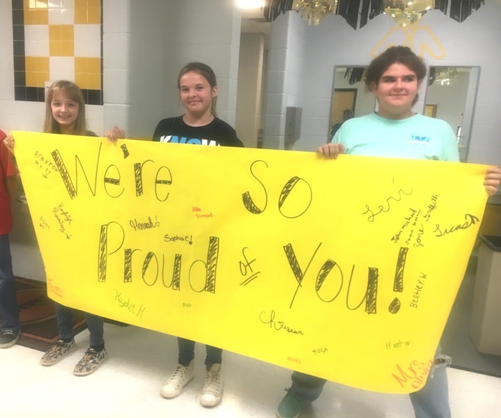 DeKalb West School Students Greeted the DCHS Class of 2024 during their Senior Walk Friday at DWS