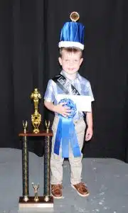 Samuel Keith Griffin is the 2024 Little Mister of the Fair. He is the 5-year-old son of Casey and Luke Griffin of Alexandria.