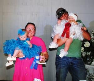 DeKalb Fair Baby Show: Girls (7-9 months) Winner: Ellie Jane Chapman (pictured left), eight month old daughter of Brandon and Kelley Chapman of Smithville; Runner-up: Haisley Rein Preston (pictured right), eight-month-old daughter of Robert Preston and Christal Pegram of Alexandria.
