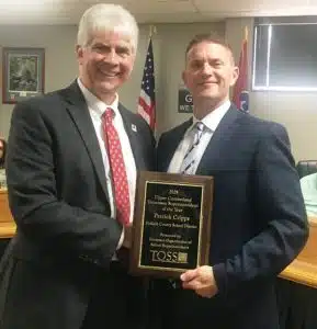 Back in May, Director of Schools Patrick Cripps was named the 2024-25 Tennessee Upper Cumberland Regional Superintendent of the Year awarded by the Tennessee Organization of School Superintendents (TOSS).