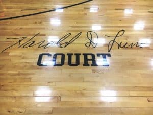 The DCHS basketball court named in memory of the late Coach Harold Luna
