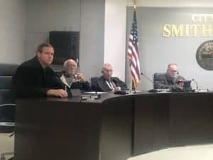 Planning Commission members Brandon Miller, Donnie Crook, Hoyte Barrett and Shawn Jacobs (older photo)