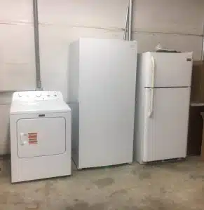homeless shelter appliances to prepare meals and provide laundry services