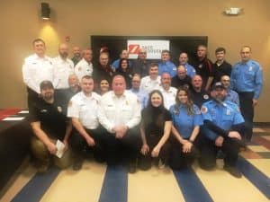 Safe Industries sponsored 100% DeKalb Fire Department training awards which were presented Saturday night to DeKalb County Firefighters: Pictured left to right Kneeling: Steven Phalin, Lieutenant Justin Bass, Chief Donny Green, Lauren Ostrander, Alyssa Harvey, Eric Snow. Sitting left to right: Matt Olson, Airiana Stone, Neal Bailey (Safe Industries), Captain Brian Williams, Terry Phillips, Station Commander Robert Sartin. Standing left to right: Lieutenant Andrew Harvey, Assistant Chief Anthony Boyd, Lieutenant Alex Woodward, Captain Blake Cantrell, Station Commander Frank Rodegeb, Station Commander Will Odom, Cheyenne Phalin, Station Commander Calvin Tramel, Lieutenant Luke Green, Donnie Johnson, Ken Kobie, Hasten Waggoner, Alvin Gunkel, Andy Pack, Riley Fuson, and Station Commander Kyle Hovey