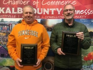 A Three-Repeat! For the third year in a row, Ricky Atnip (LEFT) has claimed the WJLE Fearless Forecaster of the year title! During the 16-week college football season including play-off and bowl games, Ricky compiled the overall best record picking winners in 267 games at 181-86. Meanwhile, Dewain Hendrixson (RIGHT) snapped Ricky’s three-year winning streak, accumulating the most underdog points during the season at 64 points this year.